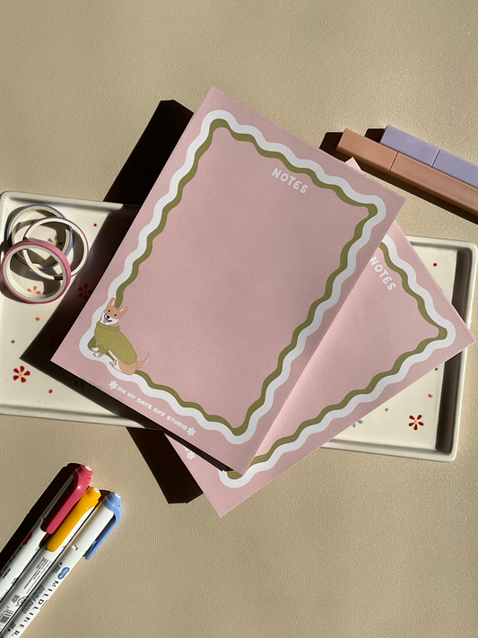 Corgi Wavy Notepad