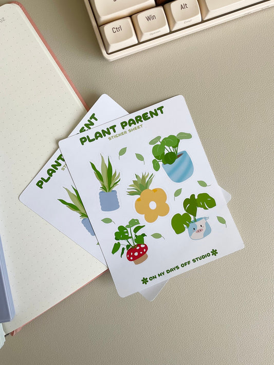 Cute plant sticker sheet for your bullet journals and planners. This cute sticker sheet is perfect for plant lovers! It comes with 5 different original plant illustrations.
