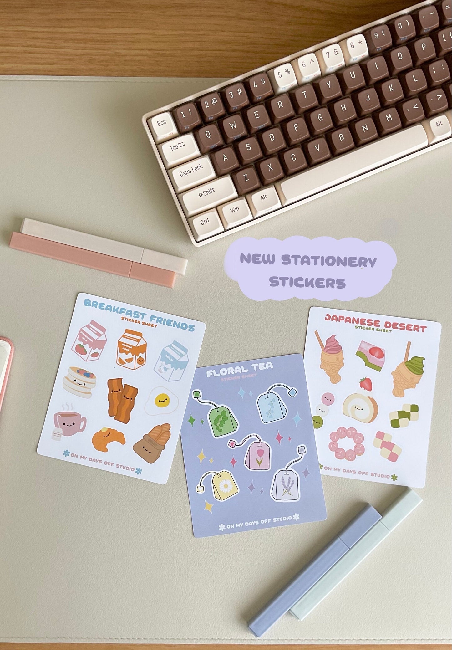 food themed sticker sheets